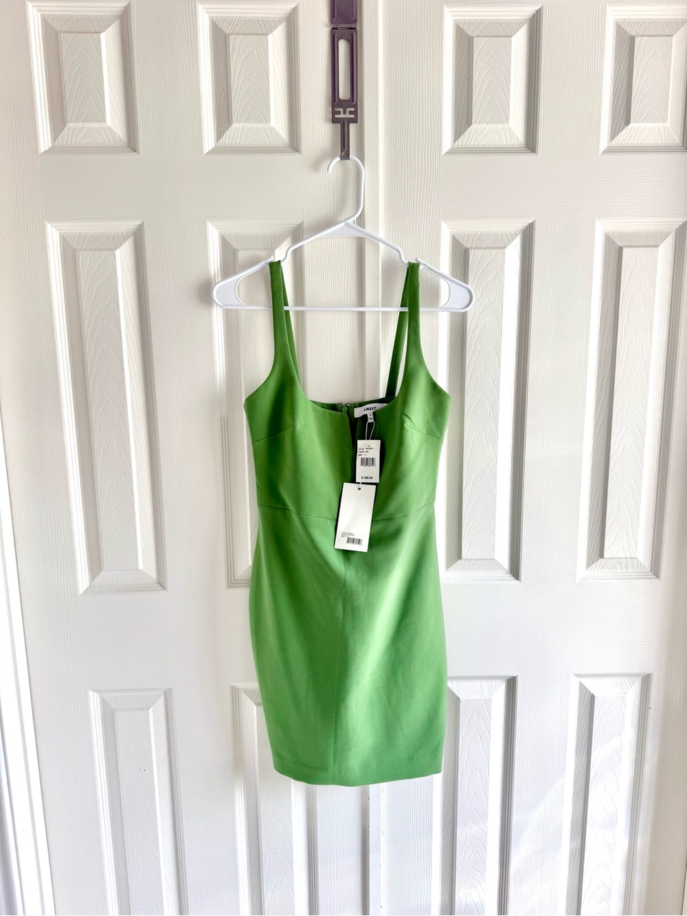 Likely // Green Square-Neck Mini Dress (NWT)